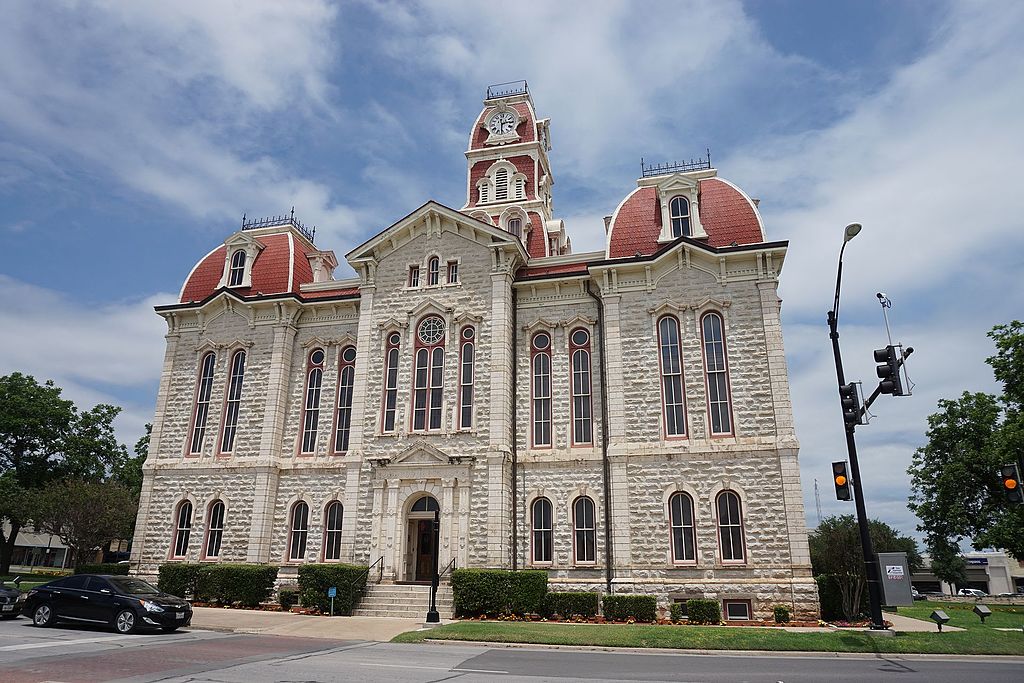 The 1886 Parker County Courthouse on the Weatherford square